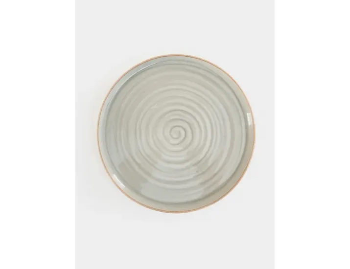 Тарелка обеденная 27 см серая Спираль Home & Style Dallas
