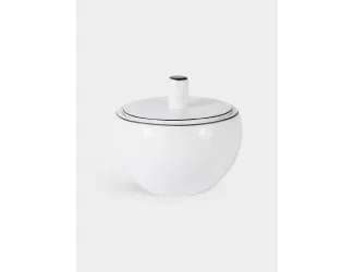 Сахарница 0,25 л белая с серебристым кантом Anna Lafarg Арктика