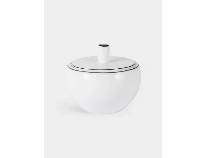 Сахарница 0,25 л белая с серебристым кантом Anna Lafarg Арктика