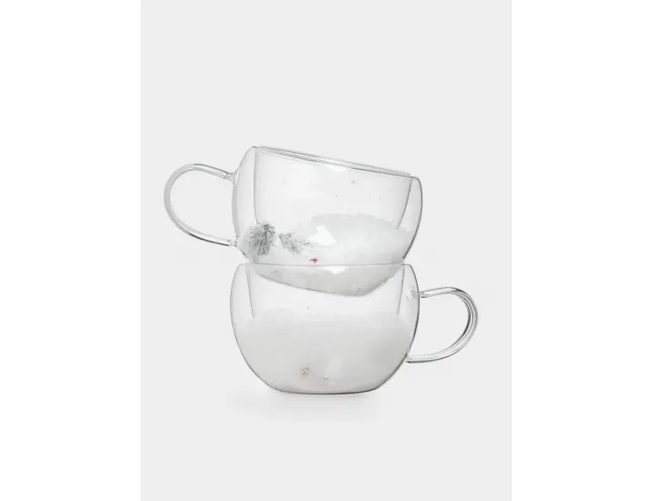 Кружка 270 мл 2 шт с ягодами и еловыми ветками внутри Anna Lafarg Wind-mystery