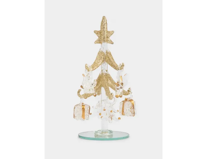 Статуэтка 15 см с подвесками серебристая Ель с игрушками Anna Lafarg Event