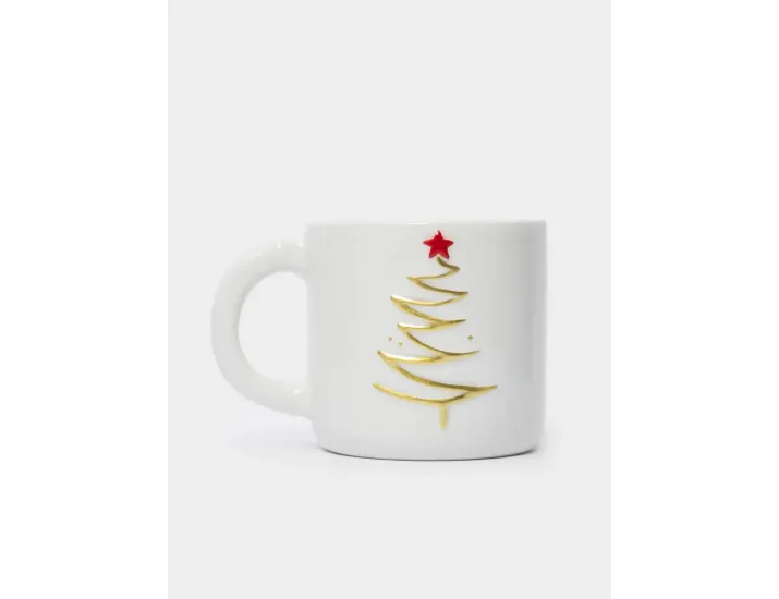 Кружка 340 мл молочно-золотистая Ель со звездой Anna Lafarg New year