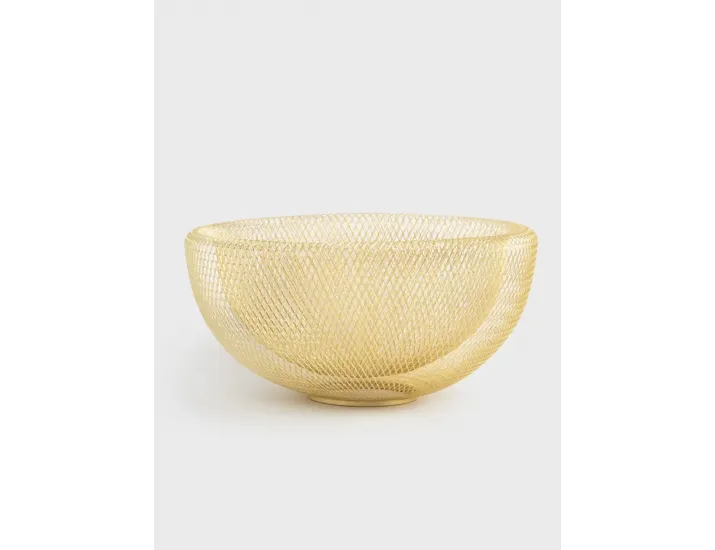 Корзина для фруктов 30 см золотистая Anna Lafarg Grid