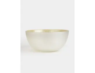 Салатник, 24х11 см, 1,7 л, стекло, молочный/шампань, Marbella