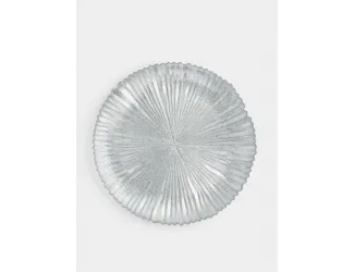 Тарелка обеденная, 28 см, стекло Р, серебристая, Avila