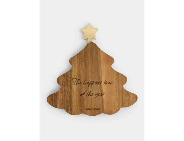 Набор для сыра 2 предмета доска-блюдо Елка со звездой Anna Lafarg Timber