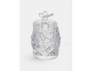Сахарница, 11 см, 120 мл, с ложкой, стекло/сталь, Бабочка, Butterfly