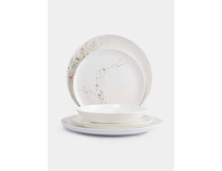 Сервиз обеденный 6 персон 18 предметов белый Цветы Anna Lafarg Gentle garden
