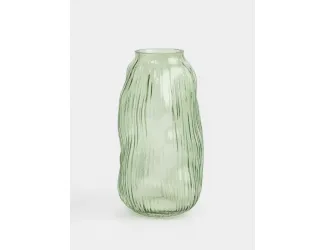 Ваза для цветов 30 см, стекло Р, зеленая, Creek