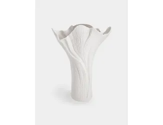 Ваза для цветов, 34 см, декоративная, фарфор P, белая, матовая, Факел, Diana