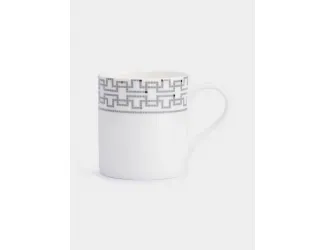 Кружка, 380 мл, фарфор F, белая, Орнамент, Greco