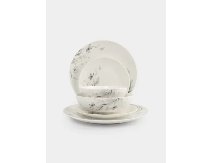 Сервиз обеденный 6 персон 19 предметов молочный Полевые цветы Anna Lafarg Flower melody