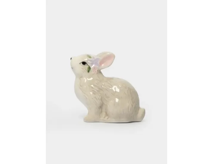 Емкость для соли или перца 8 см серая Кролик с цветами Anna Lafarg Brown Rabbit
