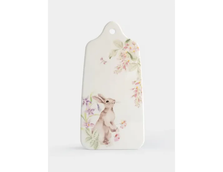 Подставка под горячее 14x28 см белая Кролик в цветах Anna Lafarg Flower Rabbit