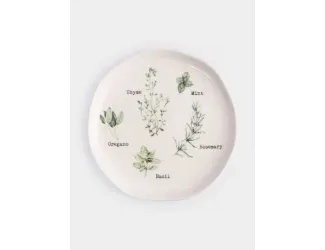 Тарелка закусочная, 19 см, фарфор N, белая, в крапинку, Приправы, Herbarium new