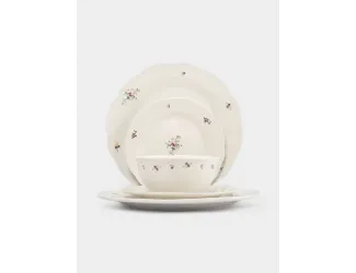 Сервиз обеденный, 6 перс, 18 пр, фарфор N, белый, Цветы, Meadow