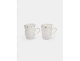 Кружка, 370 мл, 2 шт, фарфор N, белая, Цветы, Meadow