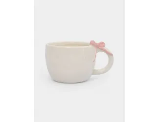 Кружка, 380 мл, керамика, молочная, Бант, Bow