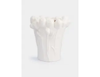 Ваза для цветов, 25 см, керамика, молочная, Тюльпаны, Tulip
