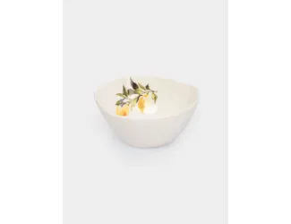 Салатник, 15х7 см, 530 мл, фарфор P, белый, Лимоны, Lemon branch