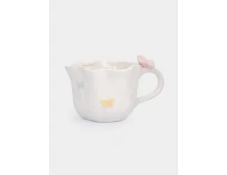 Кружка, 440 мл, керамика, молочная, Бабочки, Butterfly