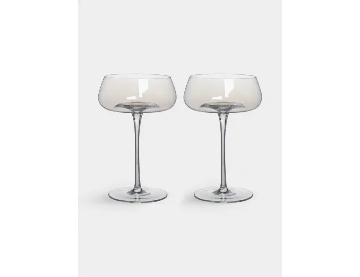 Бокал-креманка для шампанского 270 мл 2 шт перламутр Anna Lafarg Opera polar