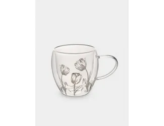 Кружка, 250 мл, стекло Б, Тюльпаны, Wind-deco