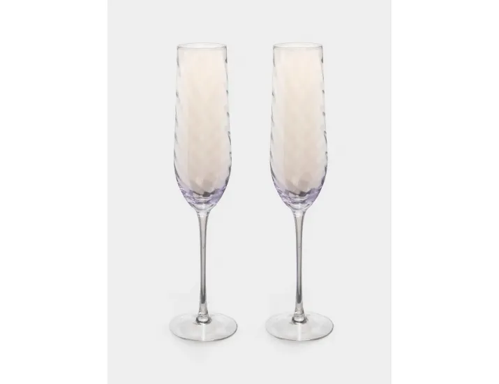Бокал для шампанского 250 мл 2 шт сиреневый Anna Lafarg Romance