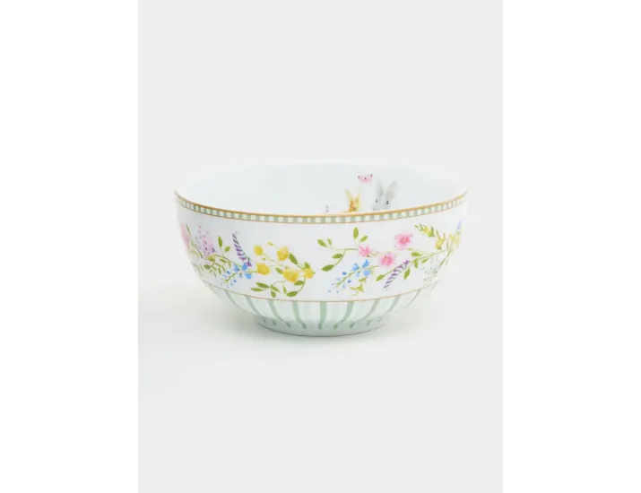 Салатник 15 см 0,6 л белый Кролики и цыплята Easy Life Happy Easter