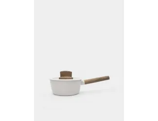 Ковш 16 см 1,2 л с крышкой с покрытием молочный Anna Lafarg Palisander