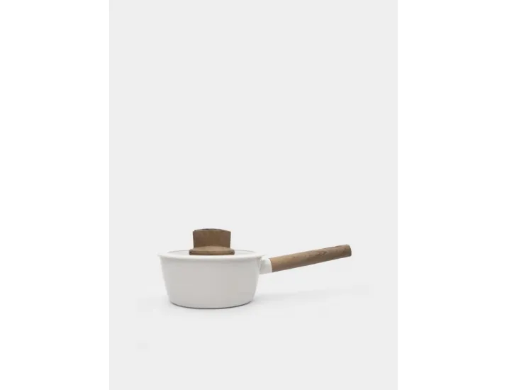 Ковш 16 см 1,2 л с крышкой с покрытием молочный Anna Lafarg Palisander