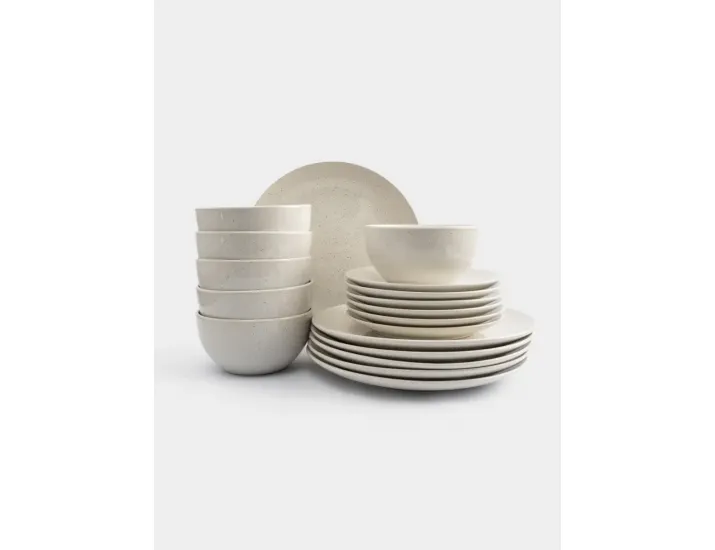 Сервиз обеденный 6 персон 18 предметов молочный в крапинку Anna Lafarg Viveiro