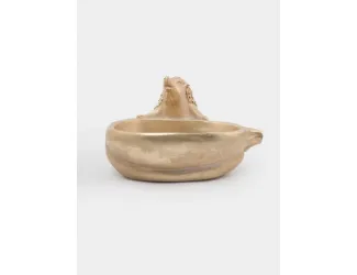 Конфетница, 20х18 см, полирезин, золотистая, Еж с тыквой, Light pumpkin