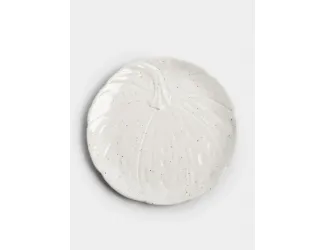 Блюдо, 22 см, керамика, белое, в крапинку, Тыква, Light pumpkin