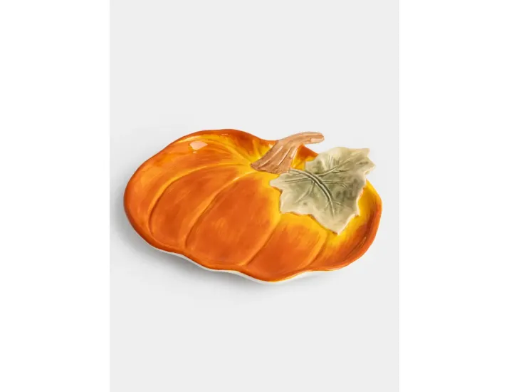 Блюдо 22 см оранжево-зеленое Тыква Anna Lafarg Bright pumpkin