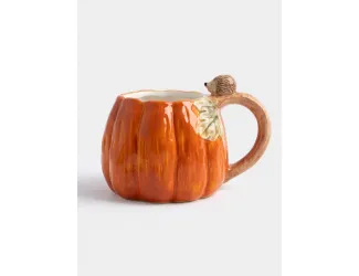 Кружка, 340 мл, керамика, оранжевая, Тыква, Bright pumpkin