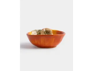 Пиала, 14х5 см, керамика, оранжево-зеленая, Тыква, Bright pumpkin