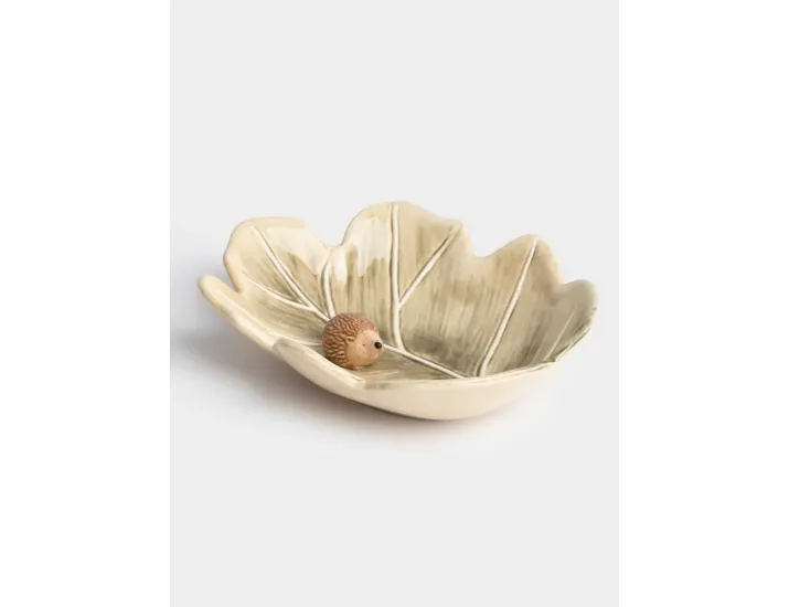 Блюдо 20х17 см зеленое Еж на листе Anna Lafarg Autumn forest