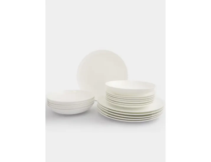 Сервиз обеденный 6 персон 18 предметов белый Anna Lafarg Excellence