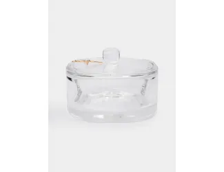 Конфетница, 11х9 см, с крышкой, стекло/металл, Glory