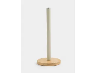 Держатель для бумажных полотенец, 34 см, металл/дерево, бежевый, Retro