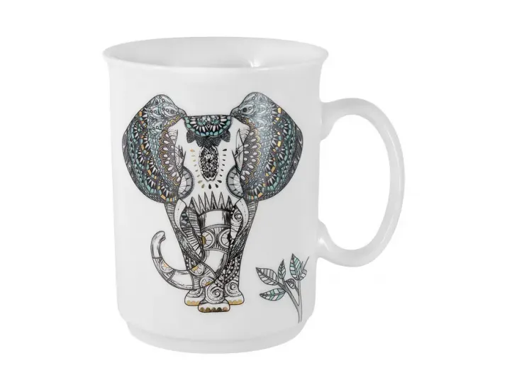 Кружка 0.415 л белая Слон Home & Style Wild
