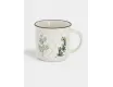 Кружка 400 мл белая Зеленые ветки Anna Lafarg Herbarium