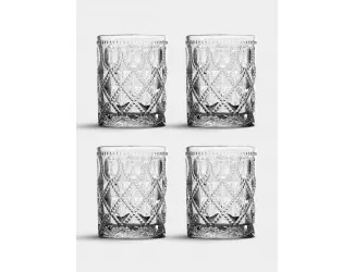 Набор стаканов для воды, 4 пр, 300 мл, стекло, прозрачные, Dubai