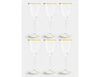 Набор бокалов для вина, 6 пр, 300 мл, Сабина, золото