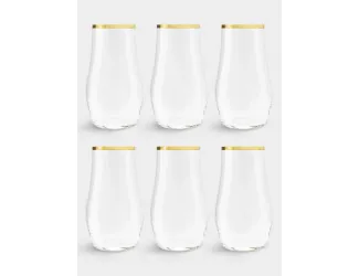 Набор стаканов для воды, 6 пр, 500 мл, Сабина, золото