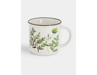 Кружка, 400 мл, фарфор N, белая, Летний луг, Herbarium