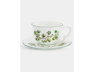 Чашка с блюдцем, 340 мл, Крыжовник