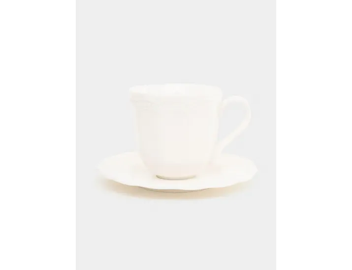 Чашка с блюдцем 250 мл белая Easy Life Elite
