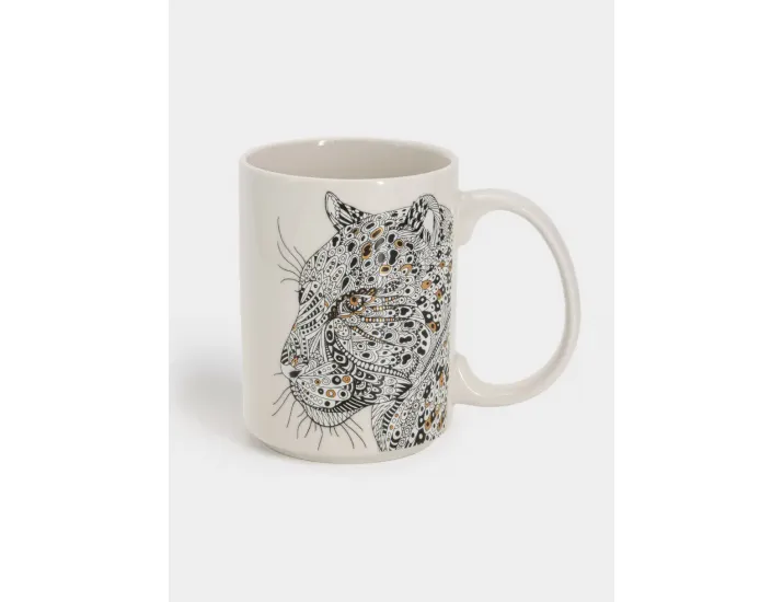 Кружка 500 мл белая Леопард Anna Lafarg Wild